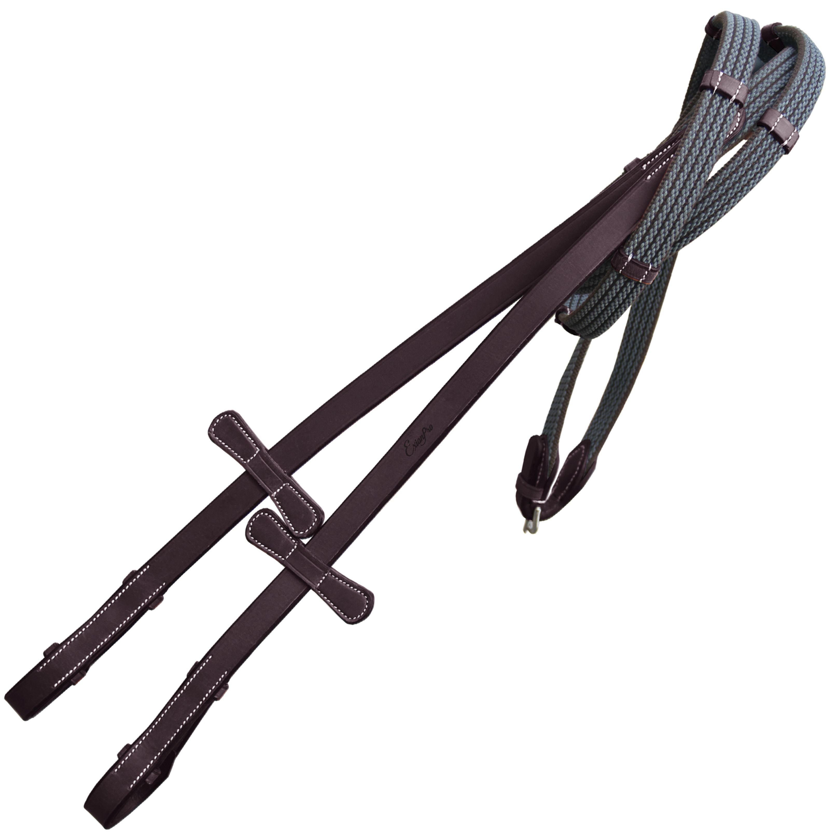 Equiluxe Rubber Webbed Reins - Equiluxe Tack - Equiluxe Tack