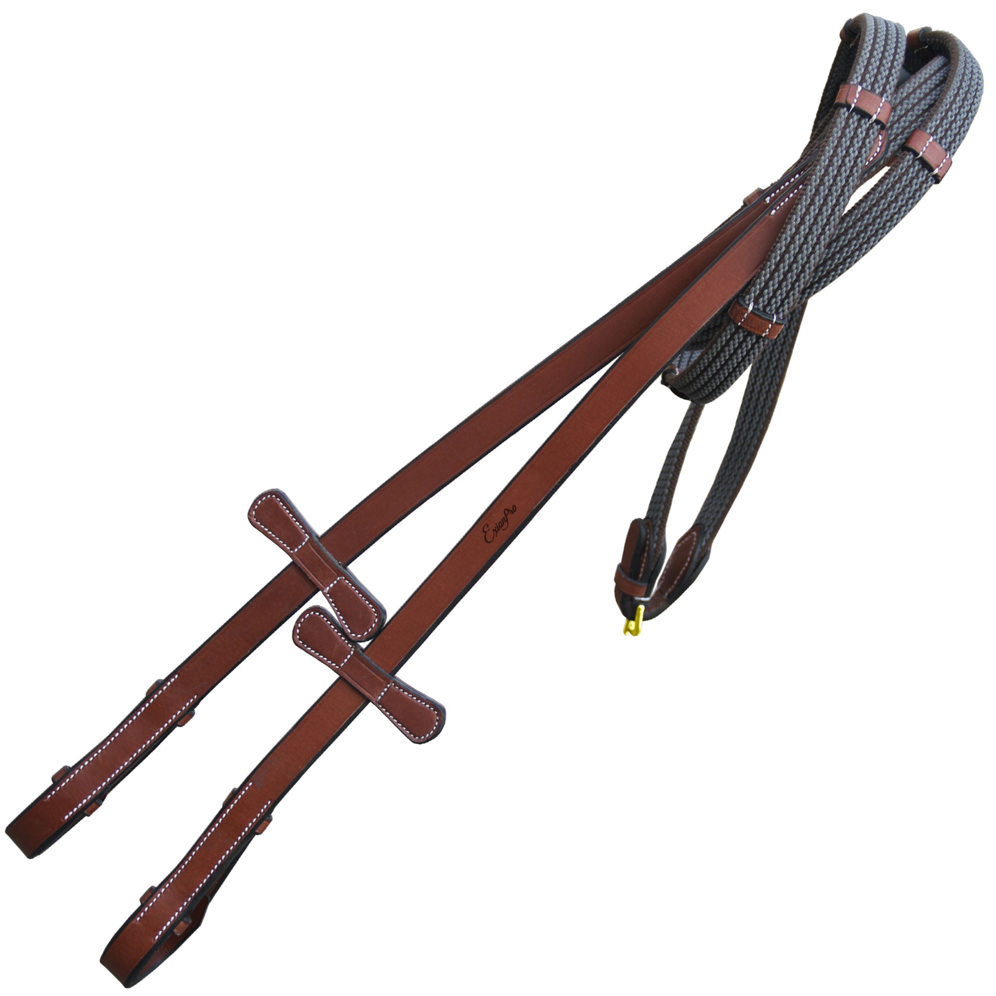 Equiluxe Rubber Webbed Reins - Equiluxe Tack - Equiluxe Tack