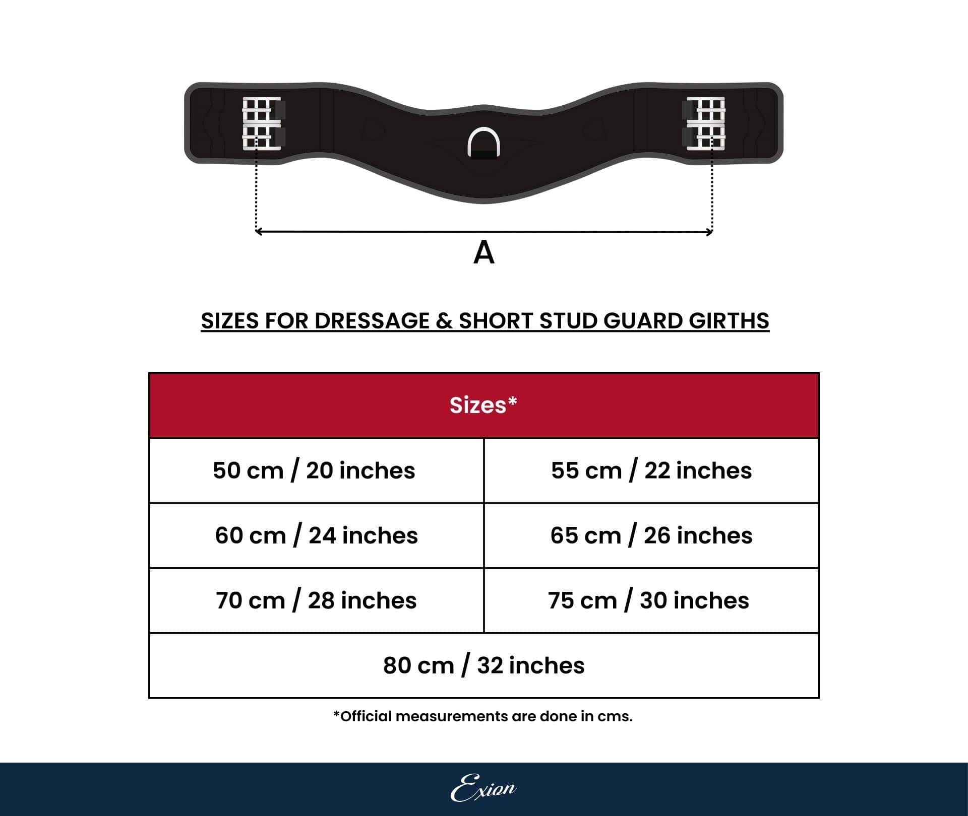 Equiluxe Short Stud Guard Girth - Equiluxe Tack - Equiluxe Tack