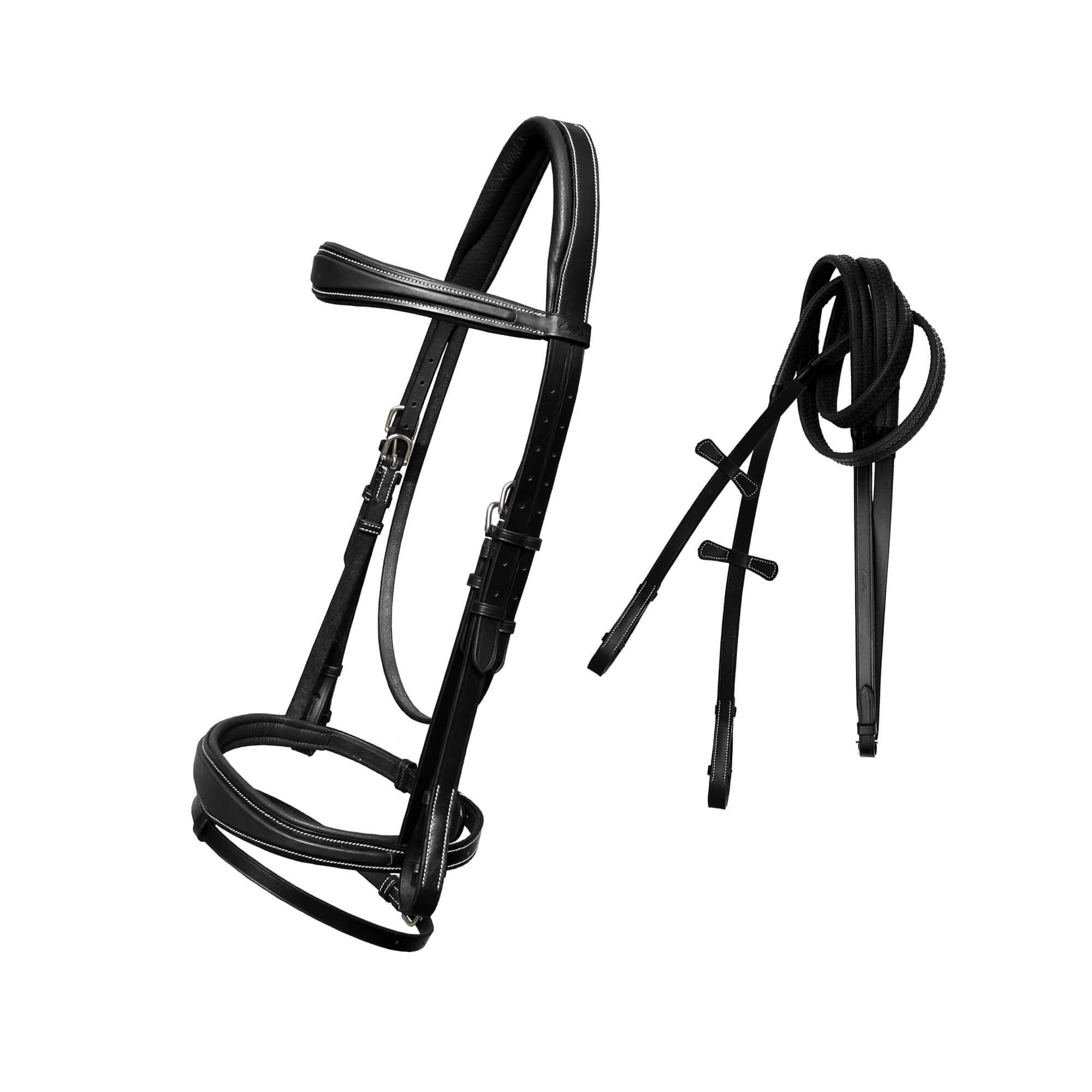 Equiluxe Soft Raised Anatomical Bridle with Rubber Reins - Equiluxe Tack - Equiluxe Tack