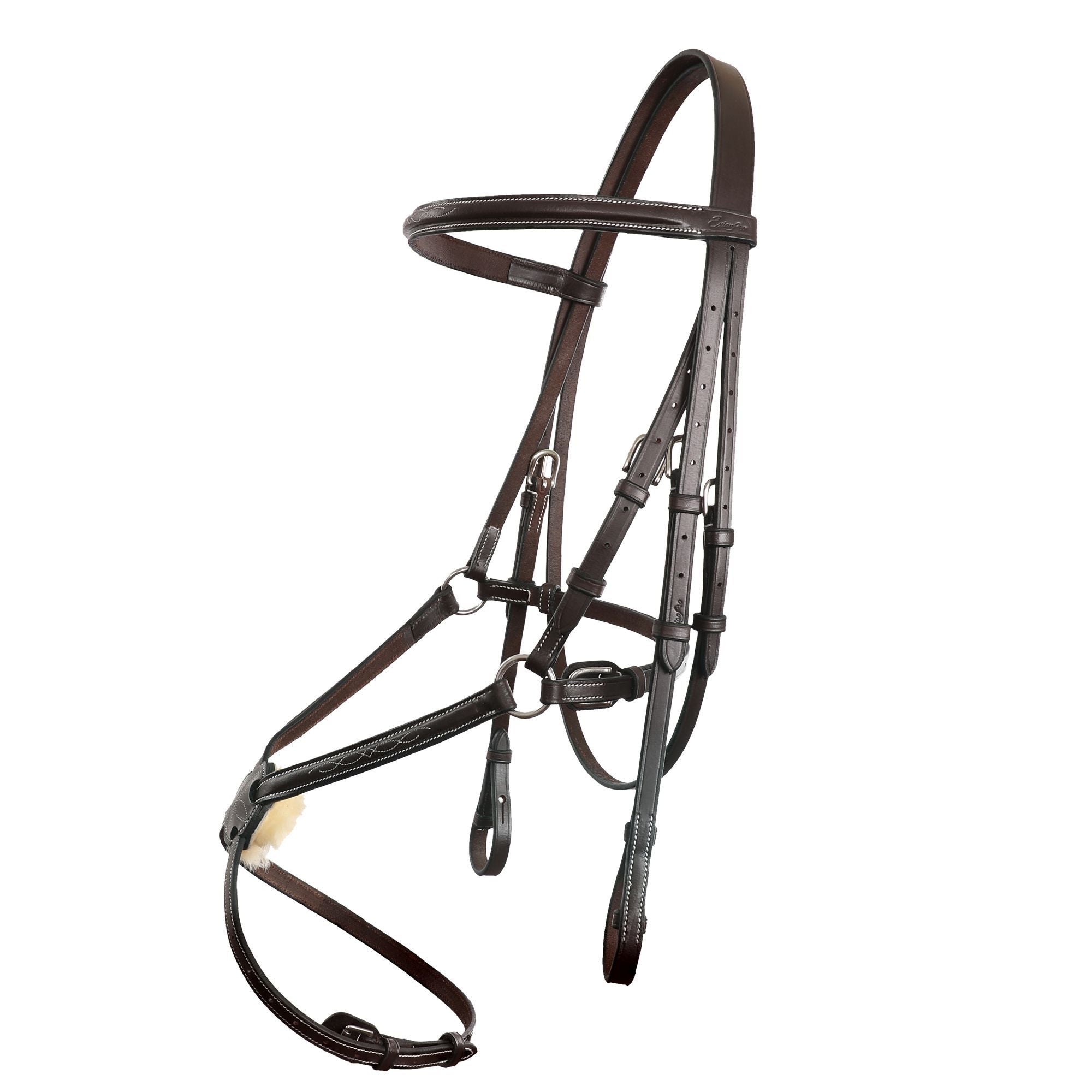 Equiluxe Traditional Fancy Raised Figure 8 Bridle With Laced Reins - Equiluxe Tack - Equiluxe Tack