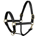 Equiluxe Triple Stitched Leather Halter - Brass Hardware - Equiluxe Tack - Equiluxe Tack