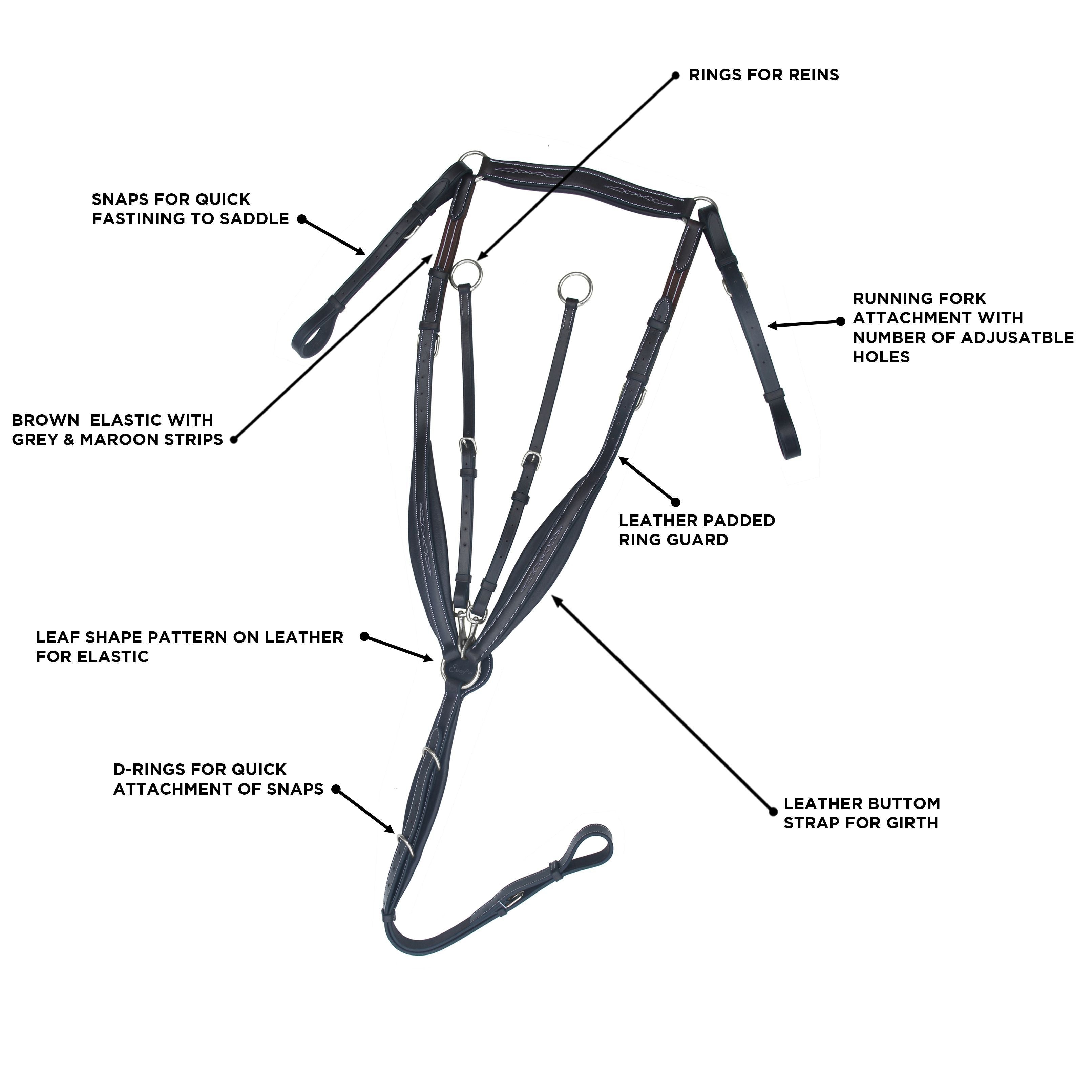 Equiluxe Wings Breastplate with Running Attachment - Equiluxe Tack - Equiluxe Tack