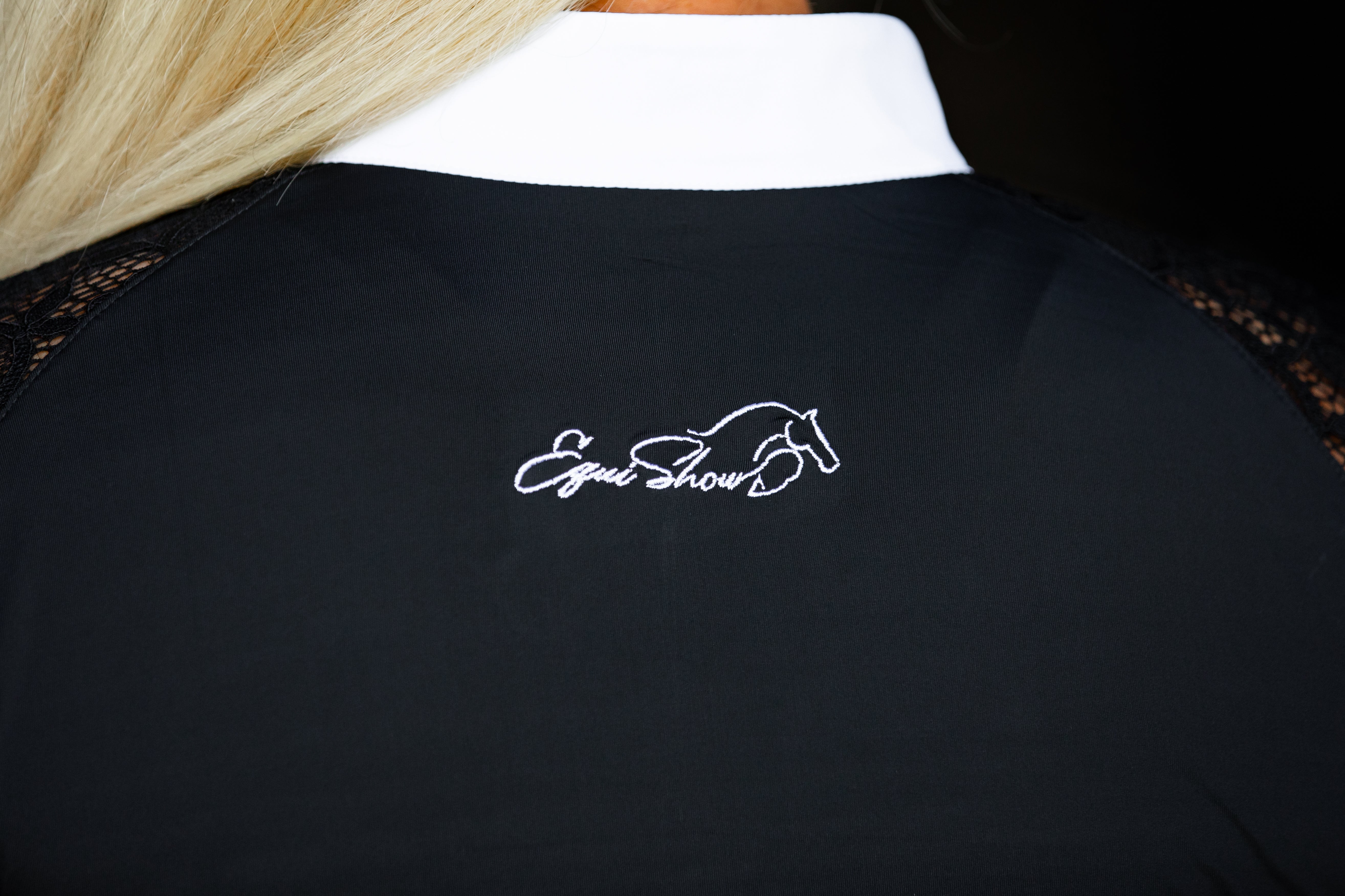 Equishow Black Long Sleeve Lace Shirt - EquiShow - Equiluxe Tack