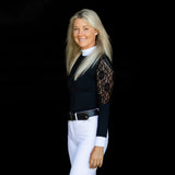 Equishow Black Long Sleeve Lace Shirt - EquiShow - Equiluxe Tack