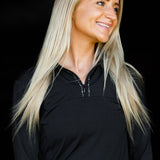 Equishow Black Longsleeve Crystal Shirt - EquiShow - Equiluxe Tack