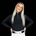 Equishow Black Longsleeve Crystal Shirt - EquiShow - Equiluxe Tack