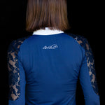 Equishow Navy Long Sleeve Lace Shirt - EquiShow - Equiluxe Tack