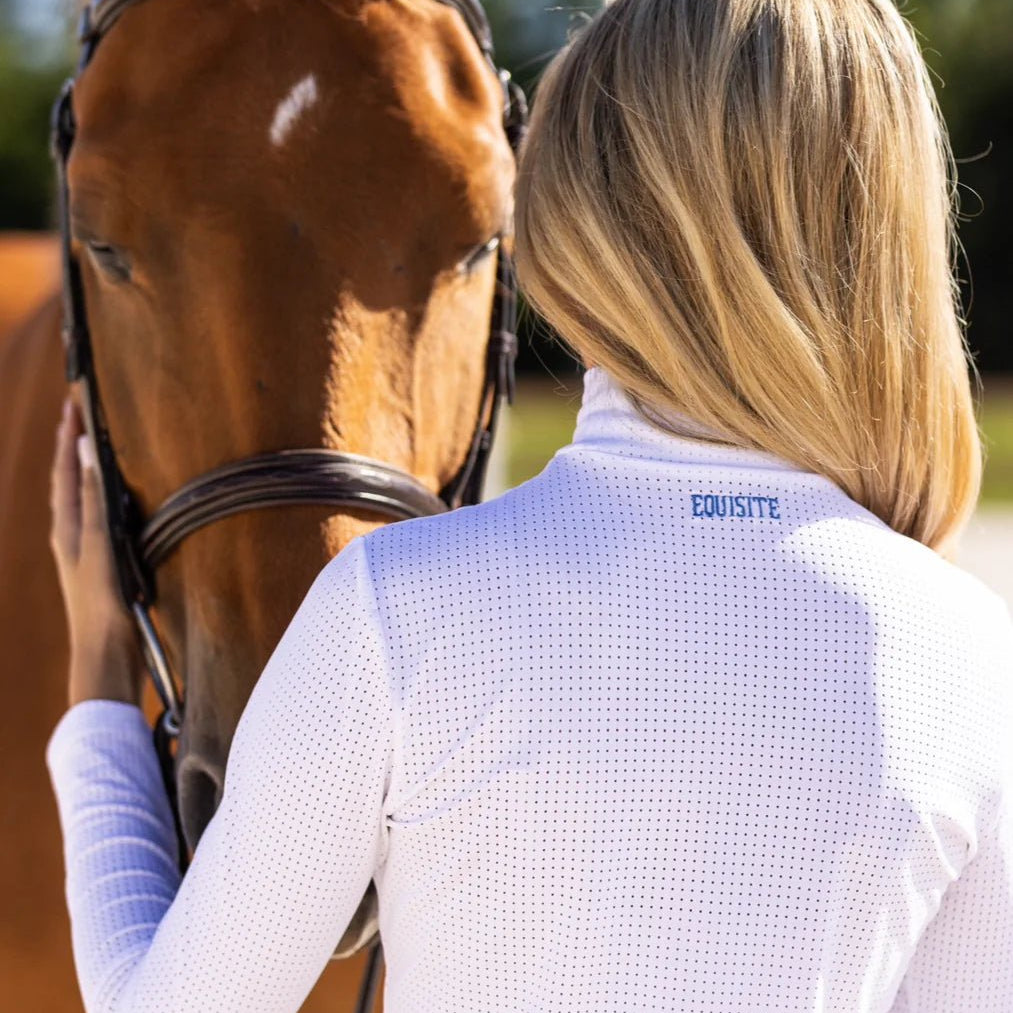 Equisite Alesia Perforated Turtleneck Riding Shirt - Equisite - Equiluxe Tack