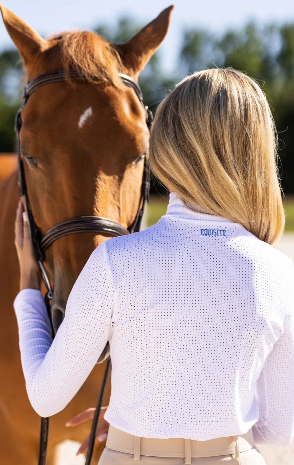 Equisite Alesia Perforated Turtleneck Riding Shirt - Equisite - Equiluxe Tack