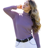 Equisite Alesia Perforated Turtleneck Riding Shirt - Equisite - Equiluxe Tack