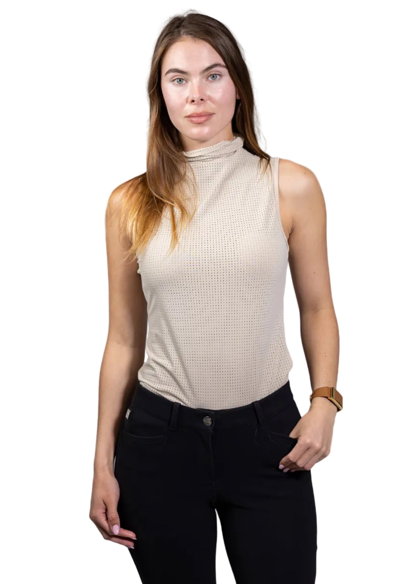 Equisite 'Blaire' Perforated Sleeveless Shirt - Equisite - Equiluxe Tack