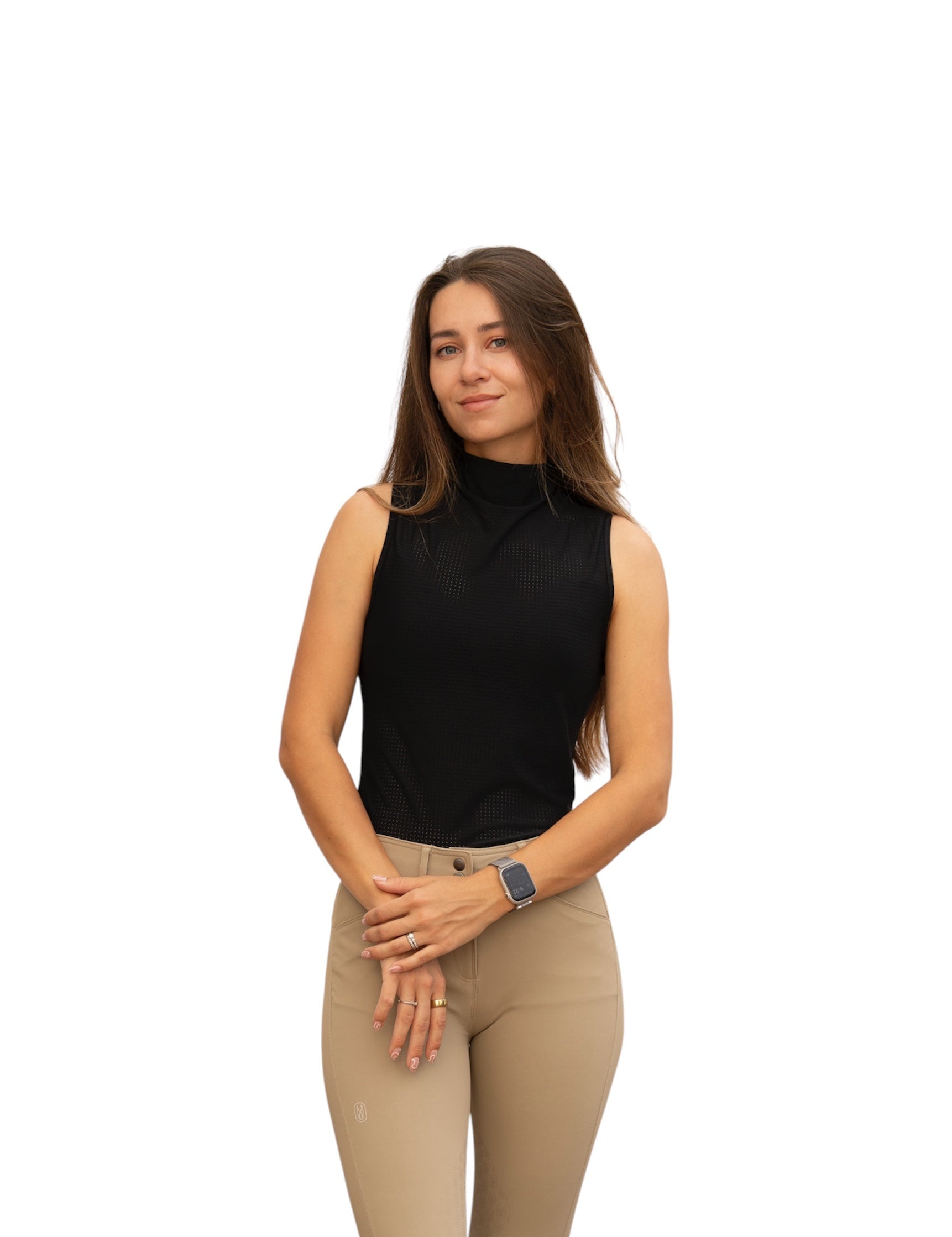 Equisite 'Blaire' Perforated Sleeveless Shirt - Equisite - Equiluxe Tack