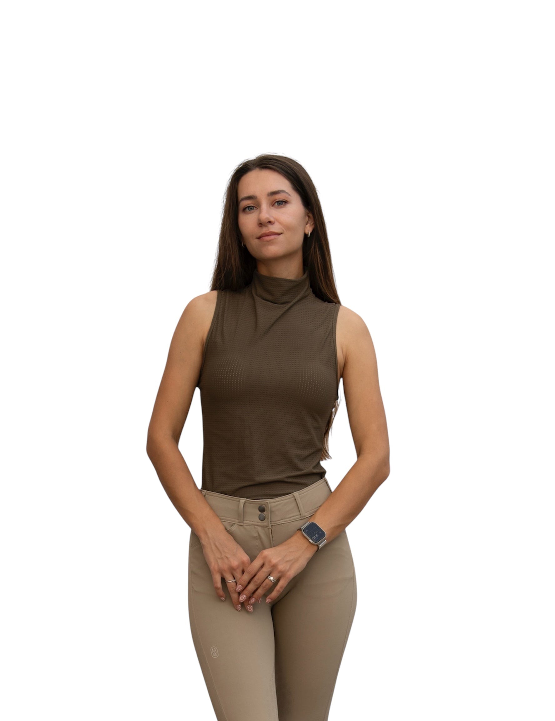Equisite 'Blaire' Perforated Sleeveless Shirt - Equisite - Equiluxe Tack