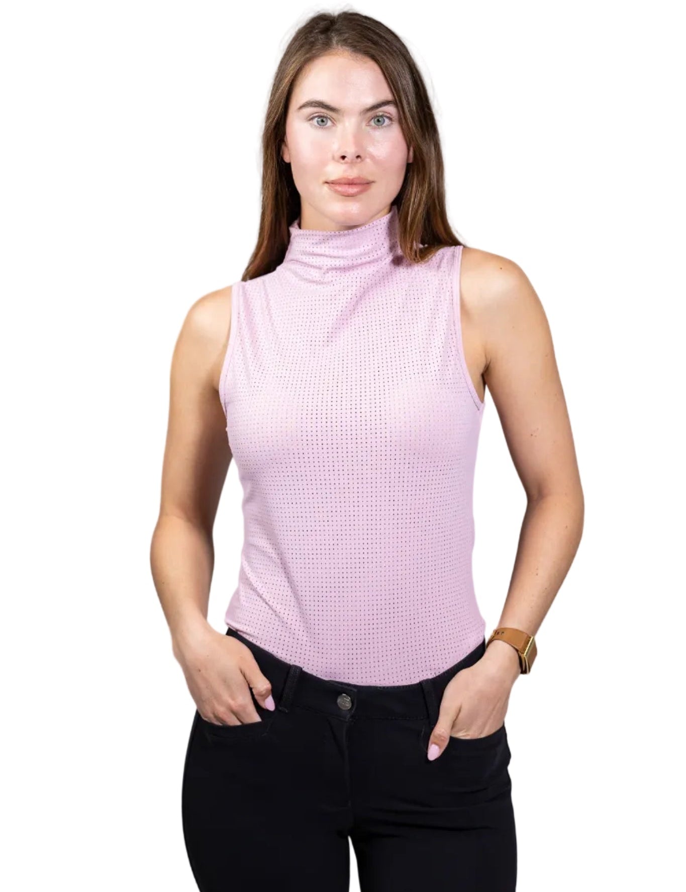 Equisite 'Blaire' Perforated Sleeveless Shirt - Equisite - Equiluxe Tack