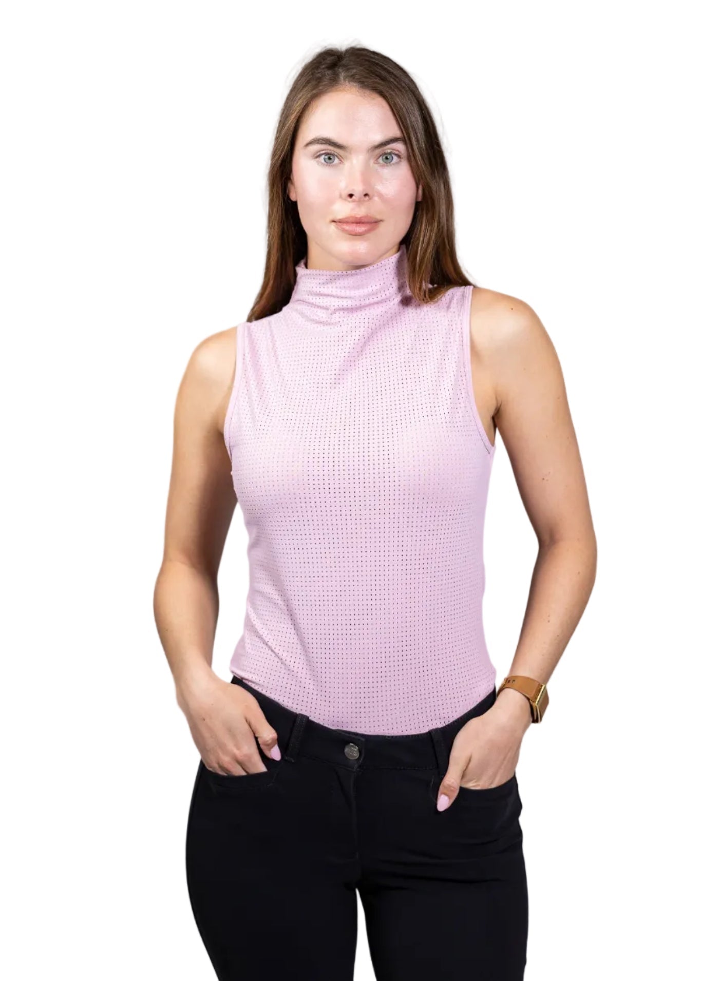 Equisite 'Blaire' Perforated Sleeveless Shirt - Equisite - Equiluxe Tack