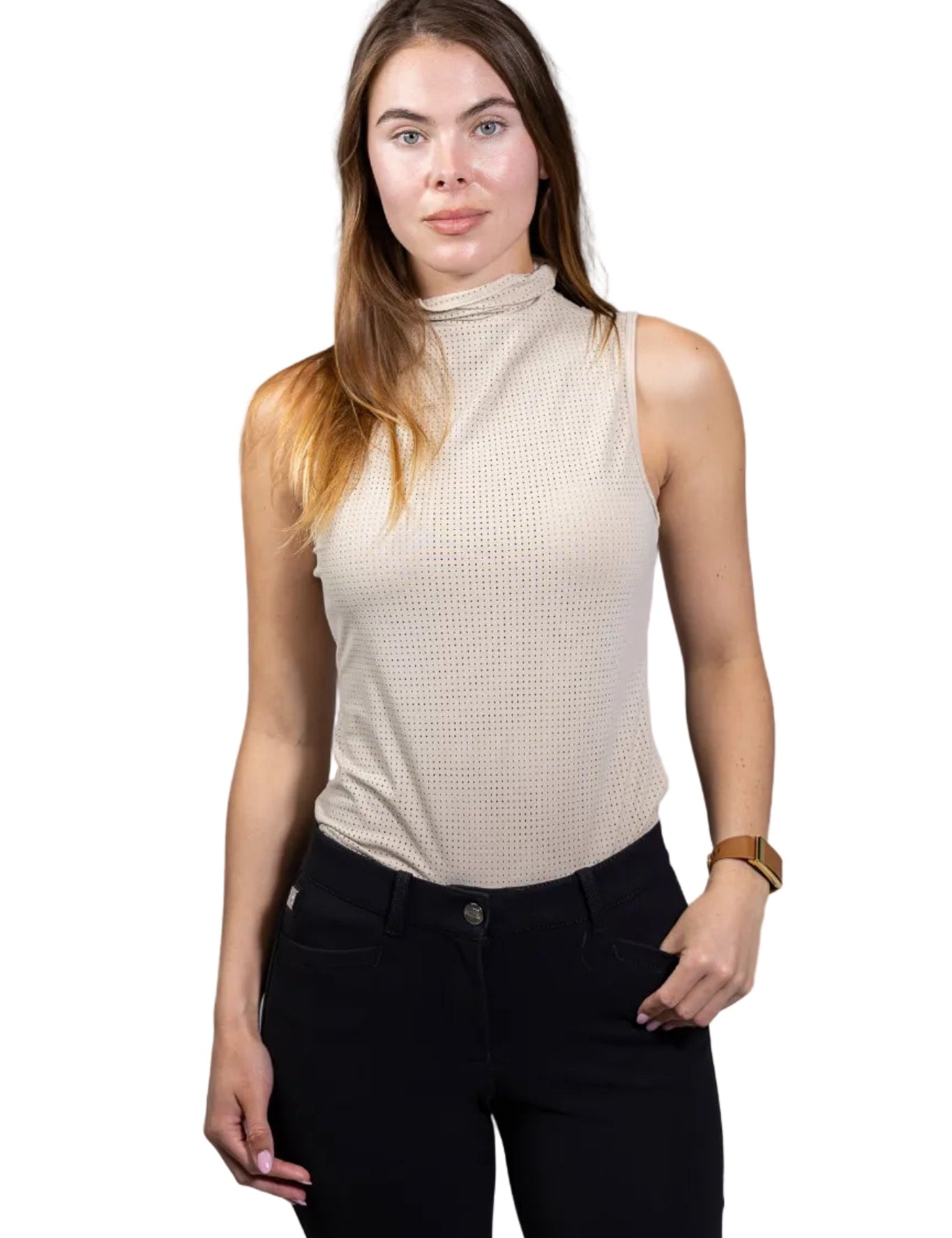 Equisite 'Blaire' Perforated Sleeveless Shirt - Equisite - Equiluxe Tack