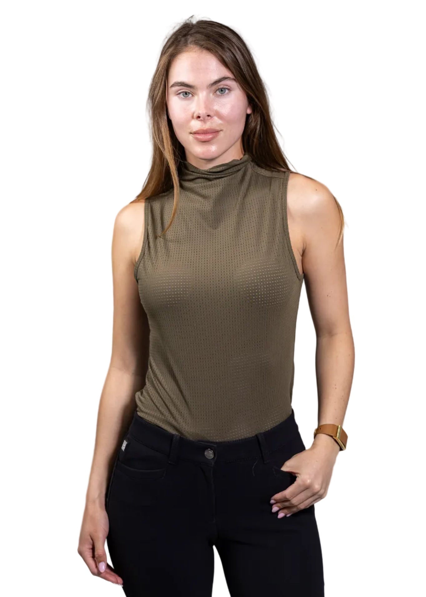 Equisite 'Blaire' Perforated Sleeveless Shirt - Equisite - Equiluxe Tack