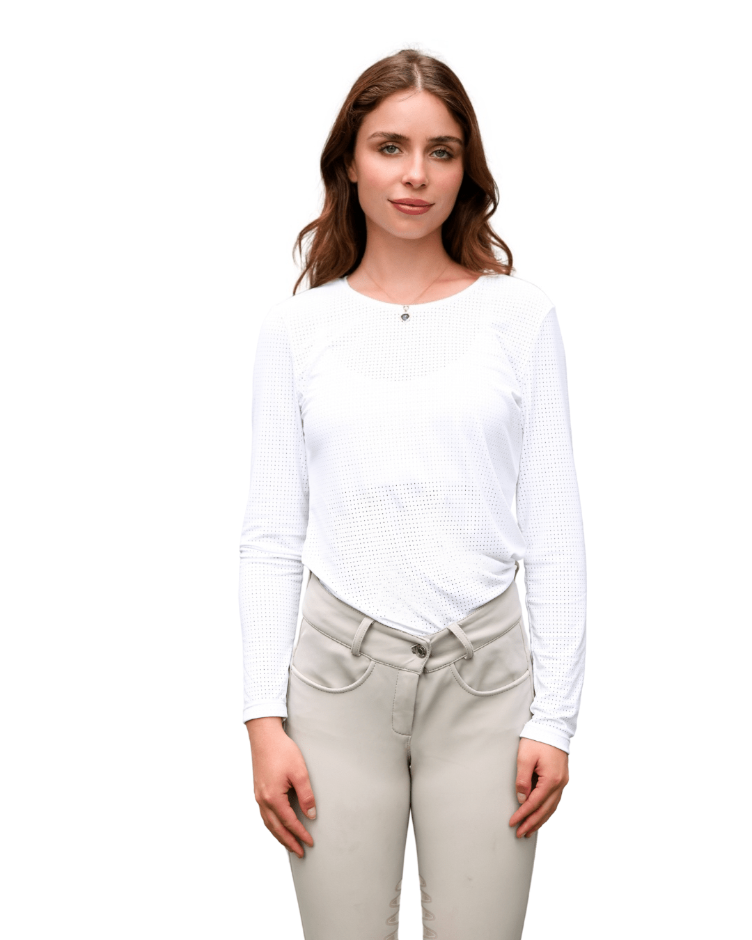 Equisite Cadence Long Sleeve Perforated Shirt - Equisite - Equiluxe Tack