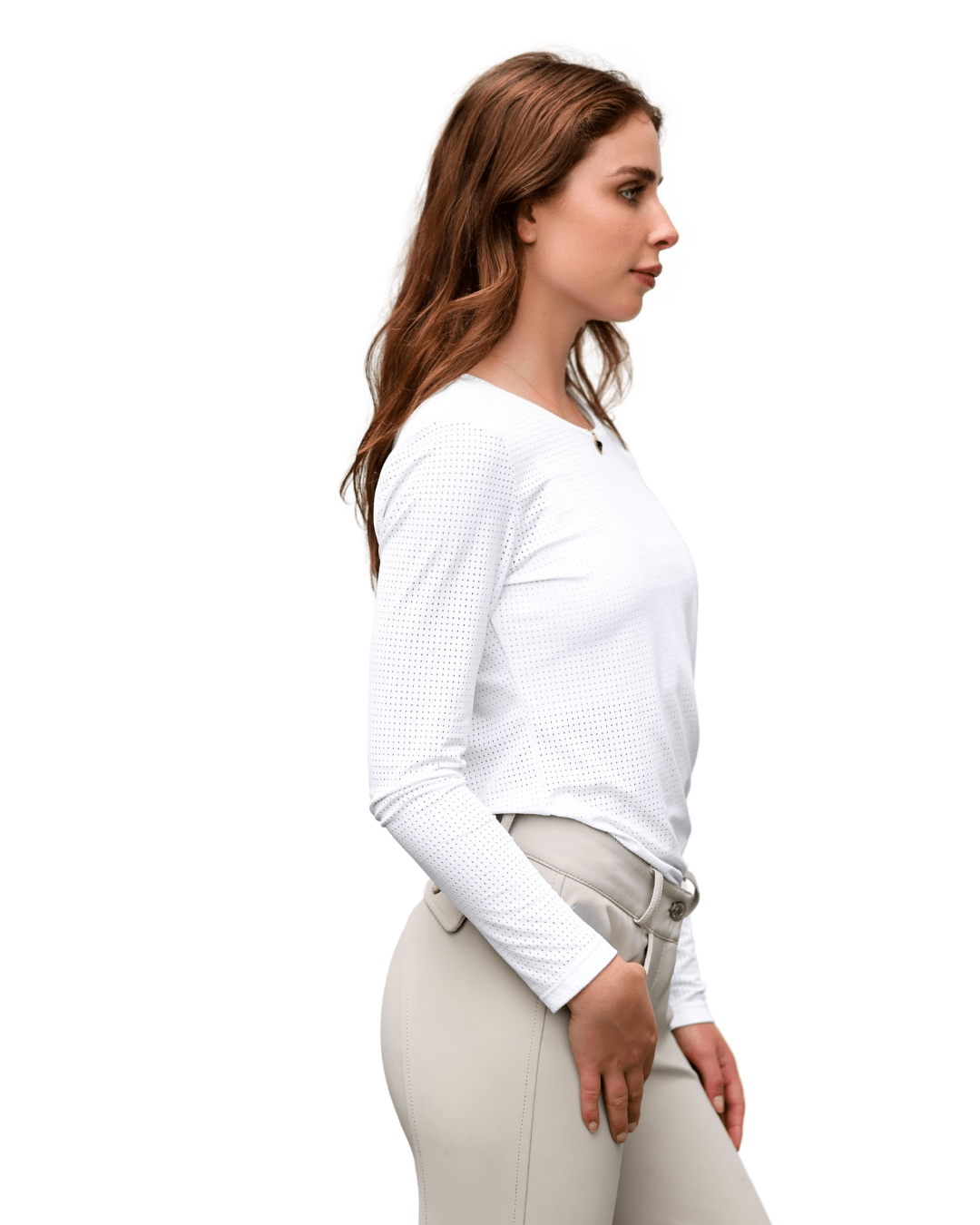 Equisite Cadence Long Sleeve Perforated Shirt - Equisite - Equiluxe Tack