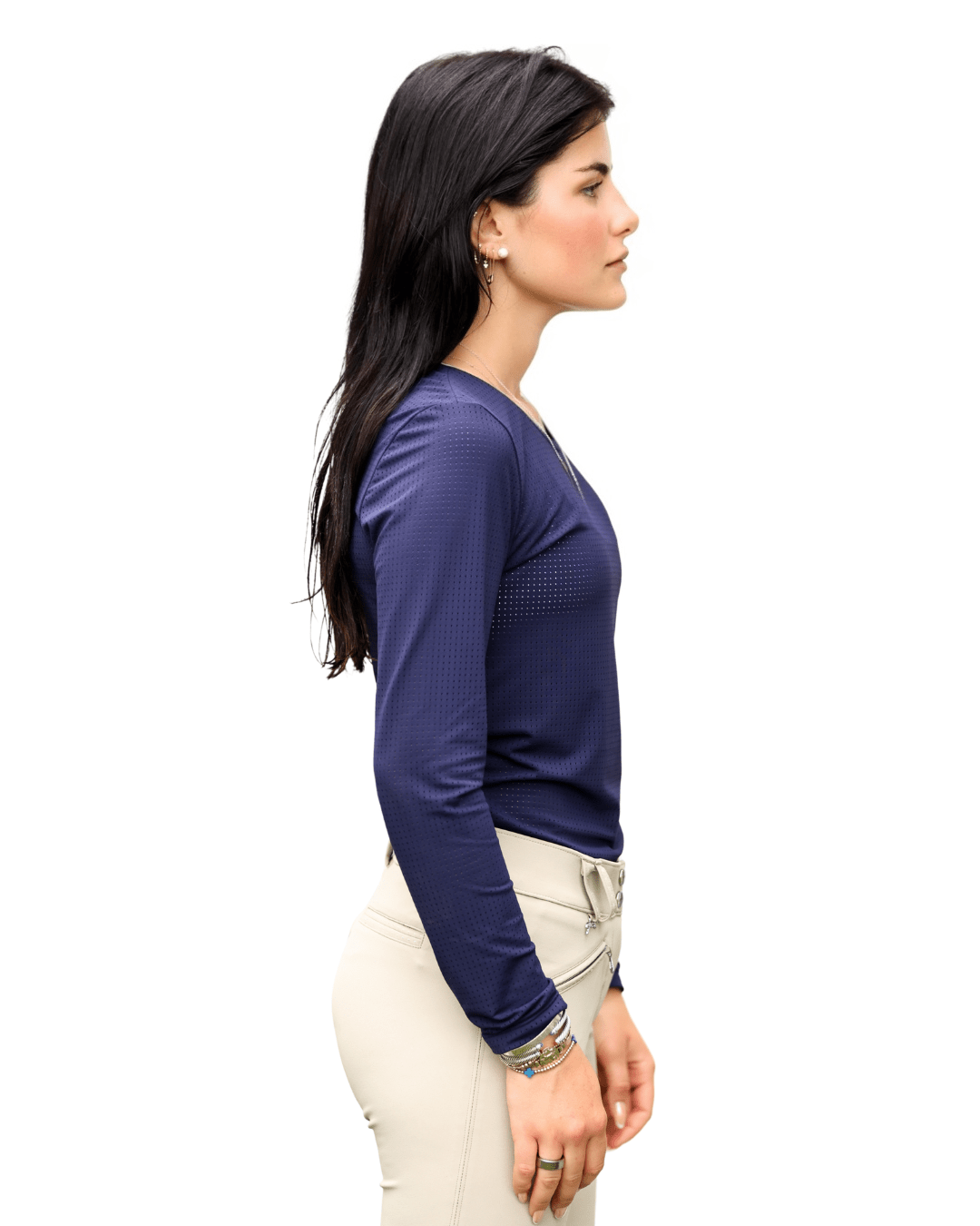 Equisite Cadence Long Sleeve Perforated Shirt - Equisite - Equiluxe Tack