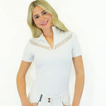 Equisite Evelyn Short Sleeve Mesh Show Shirt - Equisite - Equiluxe Tack