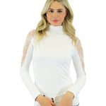 Equisite Lilliana Lace Sleeve Show Shirt - Equisite - Equiluxe Tack