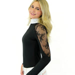 Equisite Lilliana Lace Sleeve Show Shirt - Equisite - Equiluxe Tack