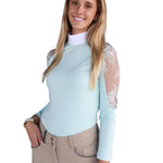 Equisite Lilliana Lace Sleeve Show Shirt - Equisite - Equiluxe Tack