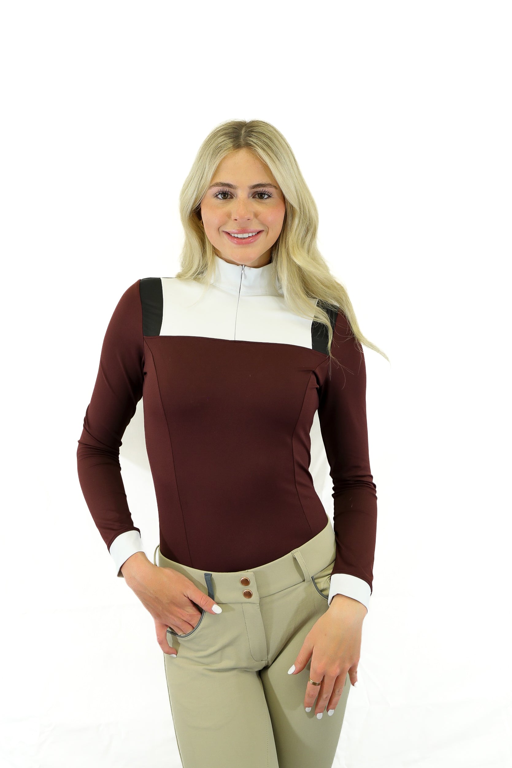 Equisite Nadine Vented Mesh Show Shirt - Equisite - Equiluxe Tack