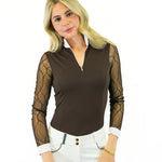 Equisite Ophelia Lace Sleeve Show Shirt - Equisite - Equiluxe Tack