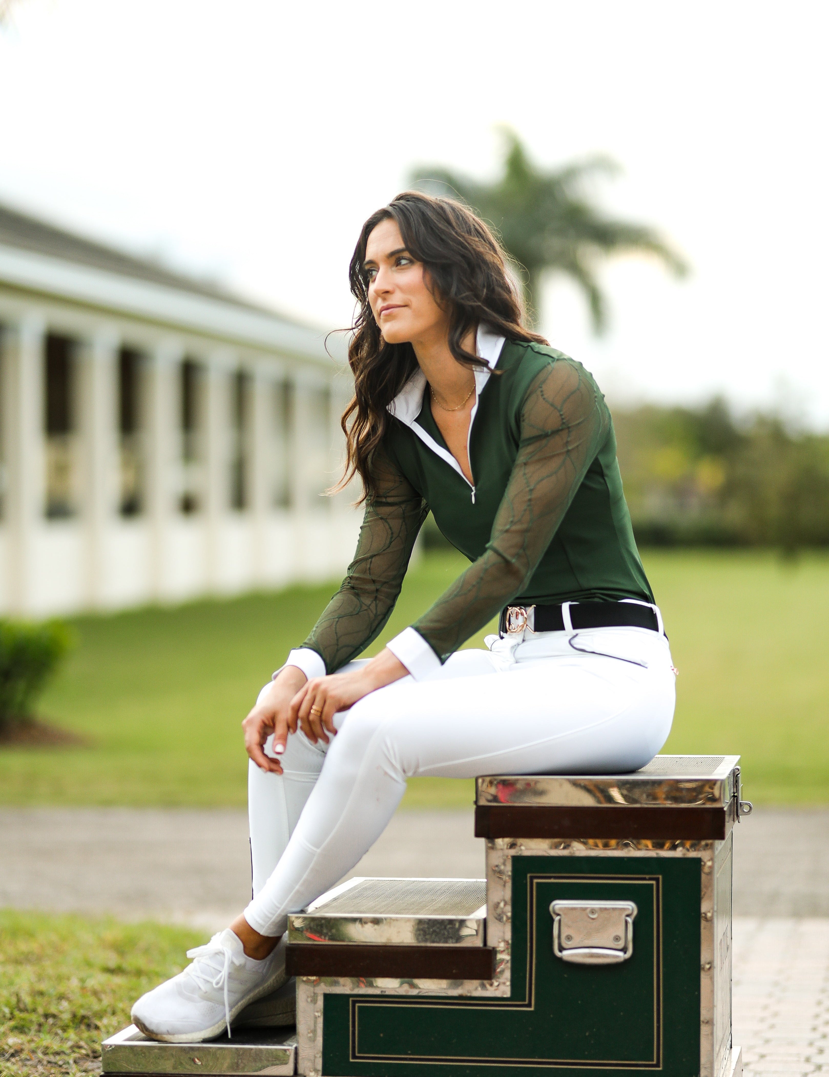 Equisite Ophelia Lace Sleeve Show Shirt - Equisite - Equiluxe Tack