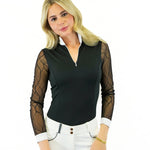 Equisite Ophelia Lace Sleeve Show Shirt - Equisite - Equiluxe Tack