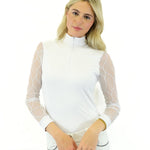 Equisite Ophelia Lace Sleeve Show Shirt - Equisite - Equiluxe Tack