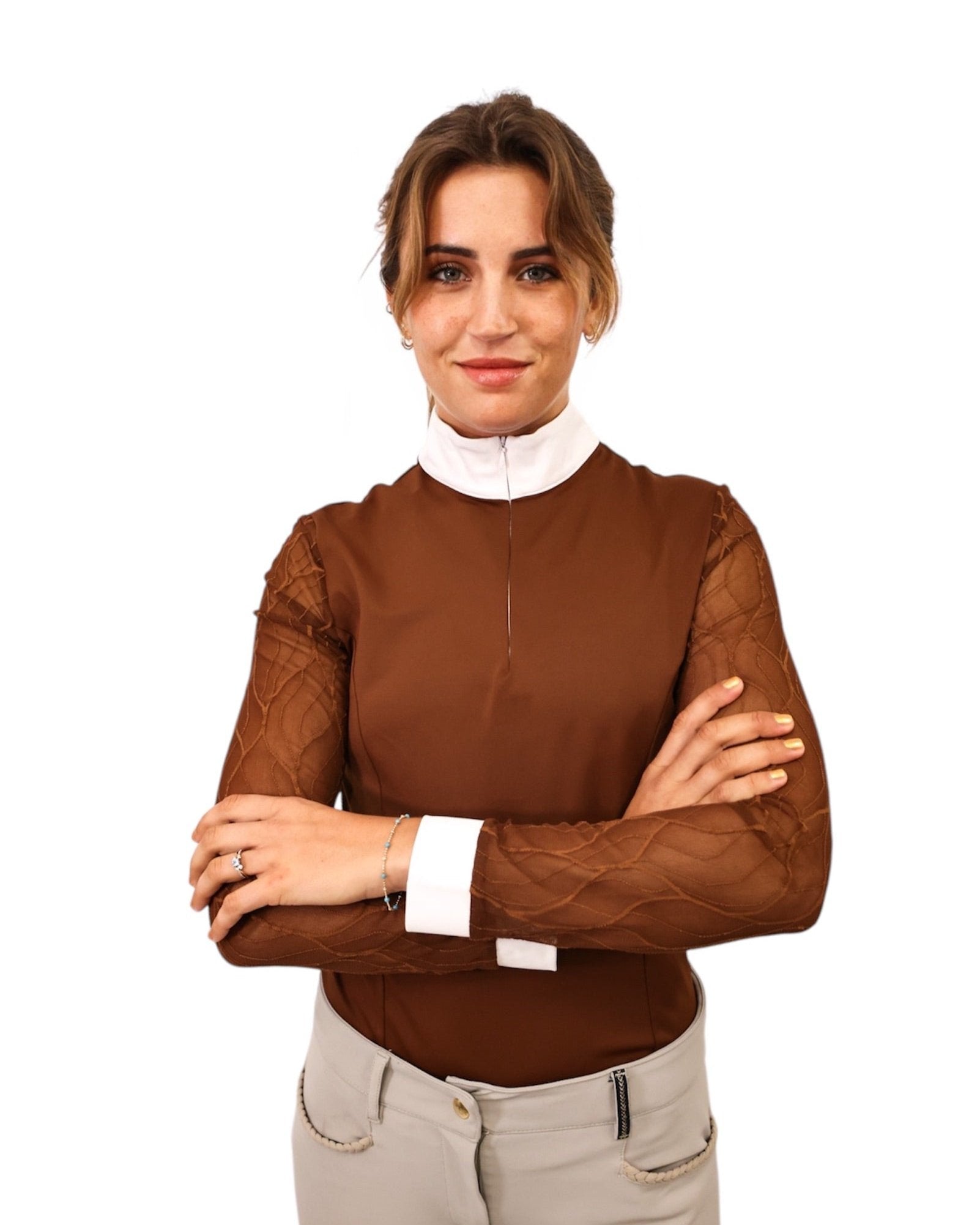 Equisite Ophelia Long Sleeve Lace Show Shirt - Equisite - Equiluxe Tack