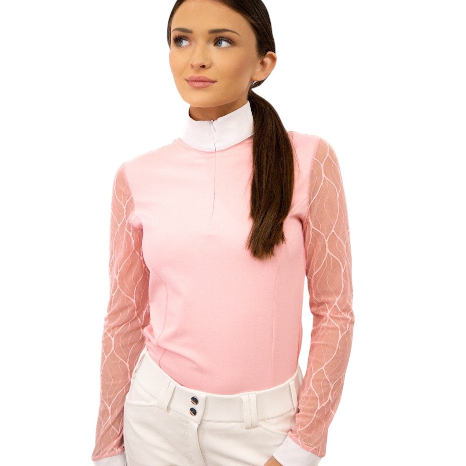 Equisite Ophelia Long Sleeve Lace Show Shirt - Equisite - Equiluxe Tack