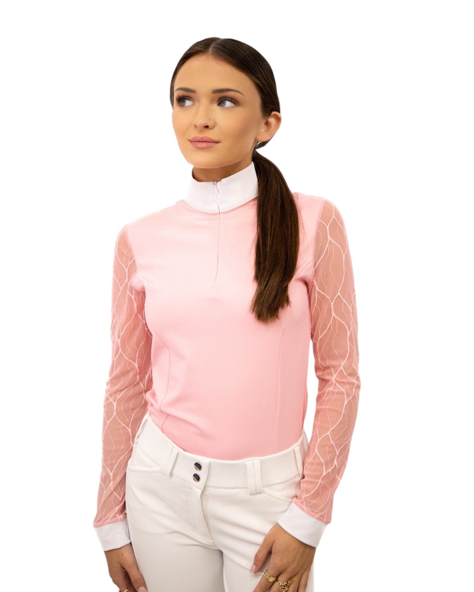 Equisite Ophelia Long Sleeve Lace Show Shirt - Equisite - Equiluxe Tack