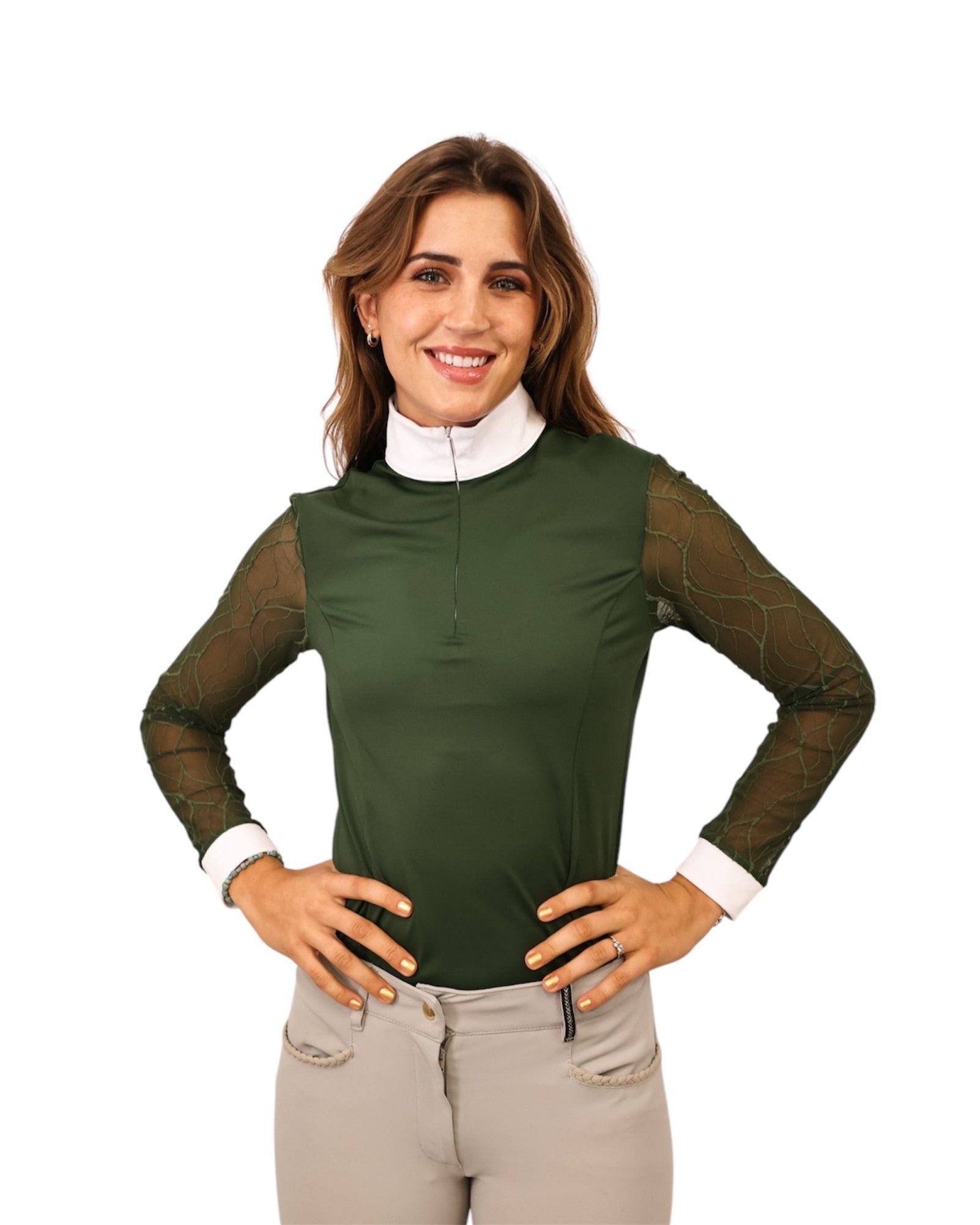 Equisite Ophelia Long Sleeve Lace Show Shirt - Equisite - Equiluxe Tack