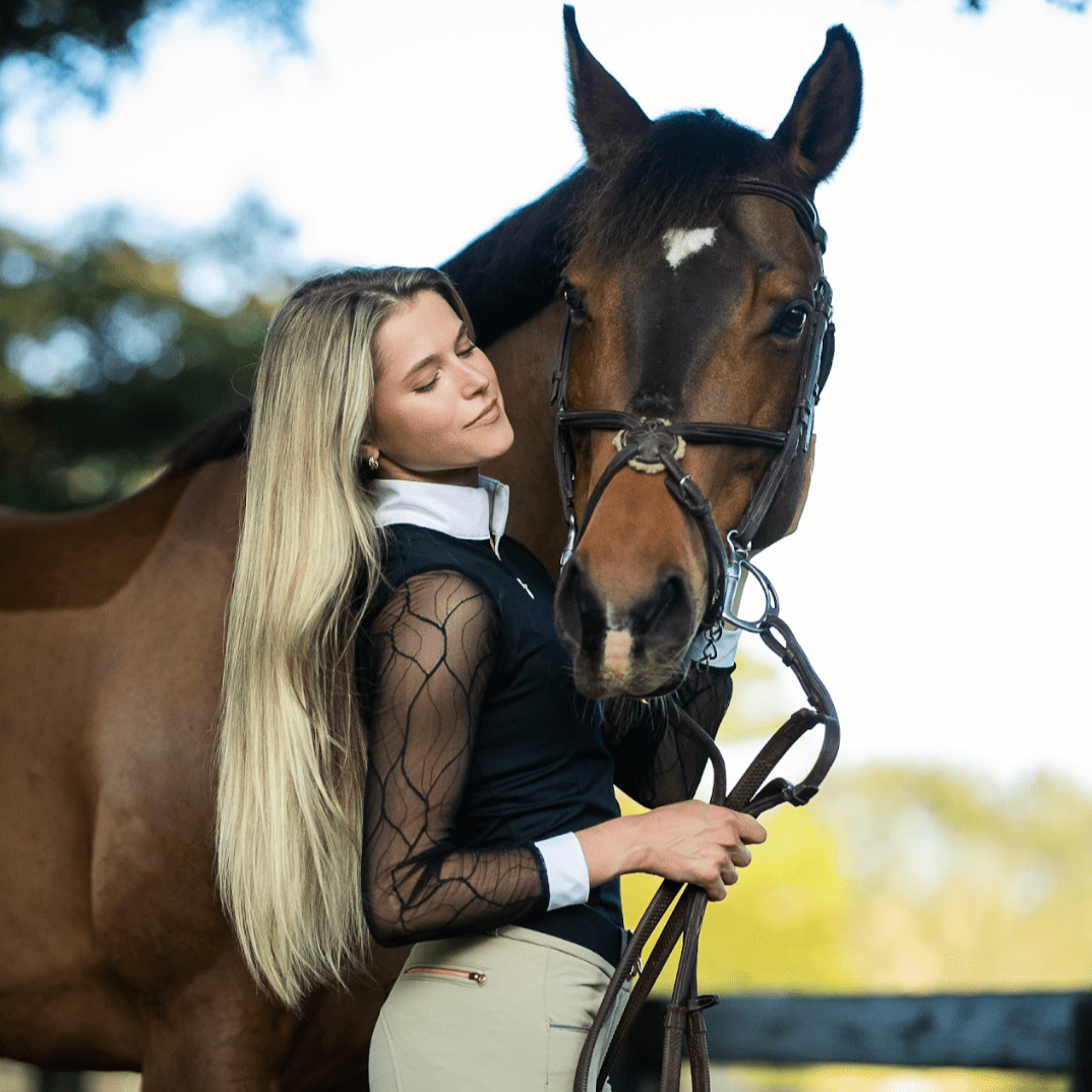 Equisite Ophelia Long Sleeve Lace Show Shirt - Equisite - Equiluxe Tack