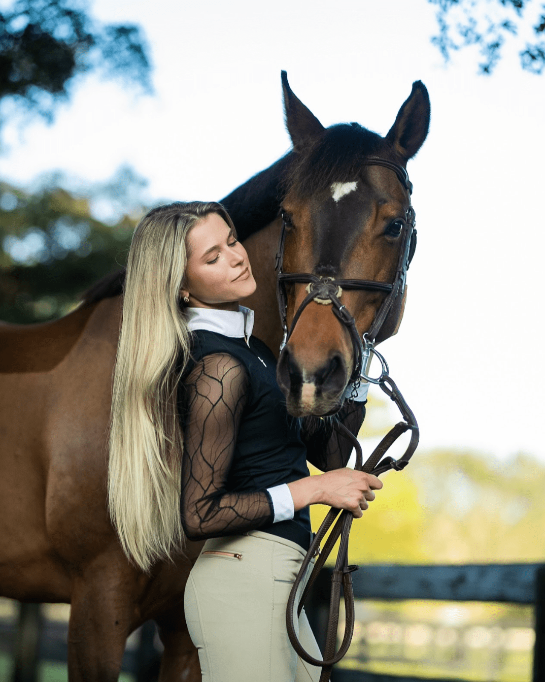 Equisite Ophelia Long Sleeve Lace Show Shirt - Equisite - Equiluxe Tack