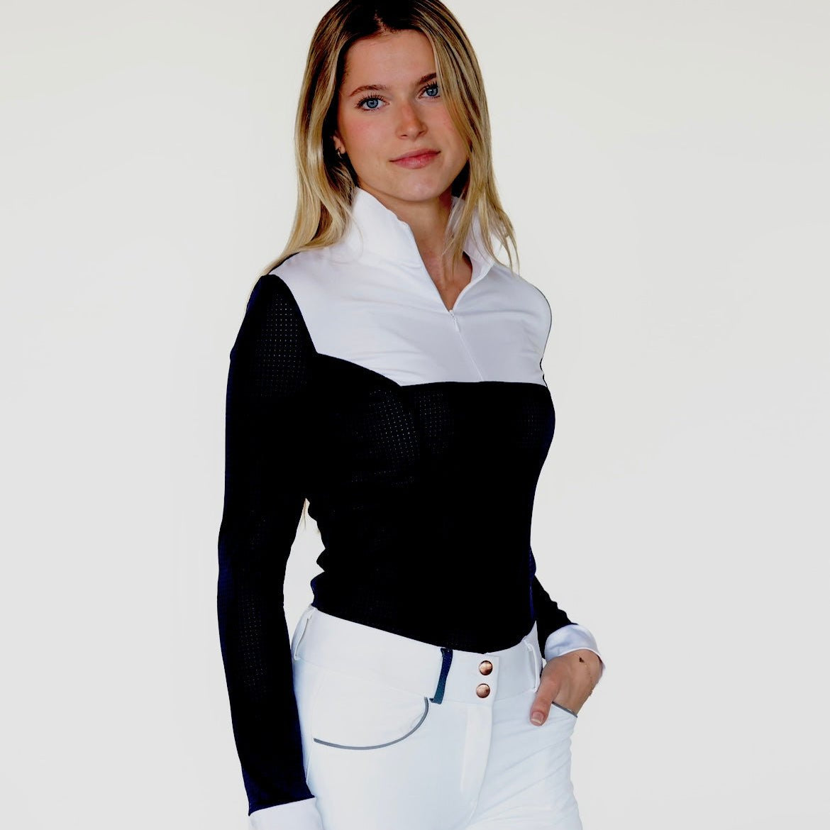 Equisite Pauline Perforated Show Shirt - Equisite - Equiluxe Tack