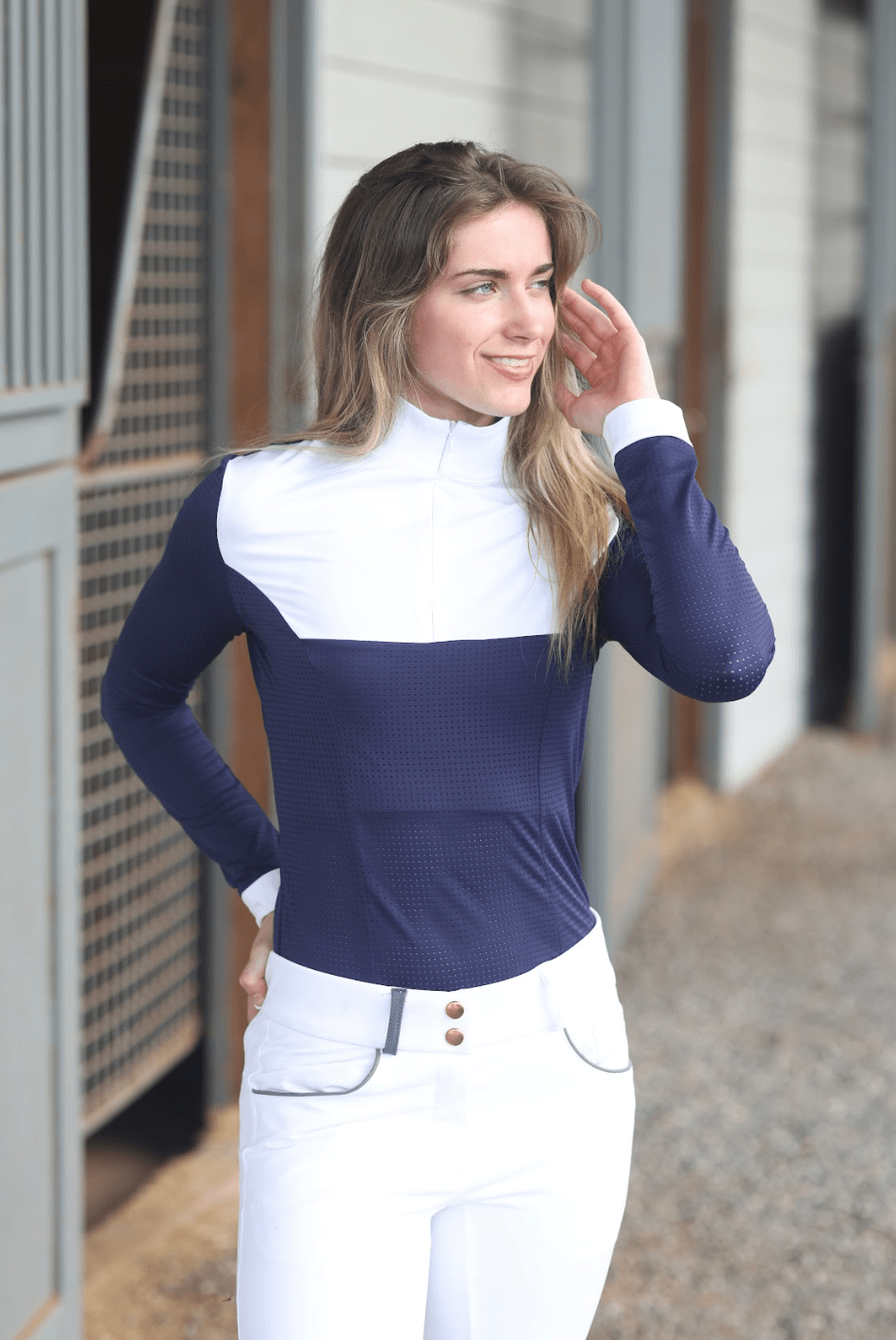 Equisite Pauline Perforated Show Shirt Shirt - Equisite - Equiluxe Tack