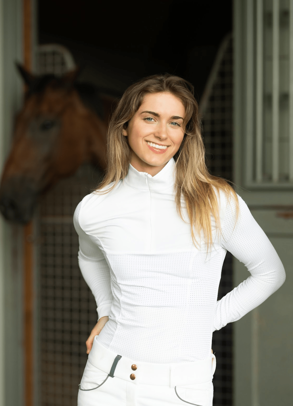 Equisite Pauline Perforated Show Shirt Shirt - Equisite - Equiluxe Tack
