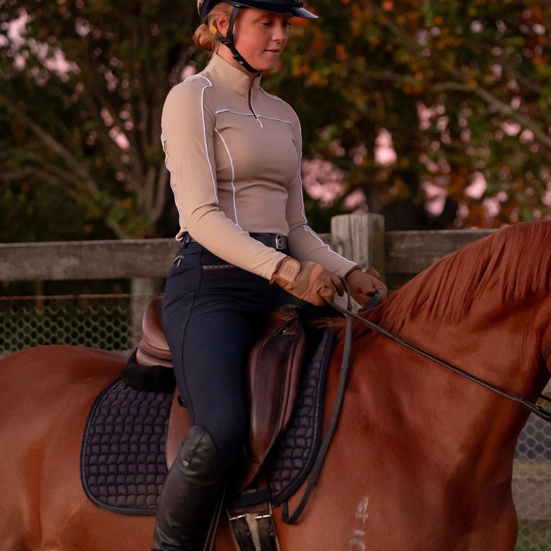 Equisk SteadyHands Riding Gloves - TAN - Equisk - Equiluxe Tack