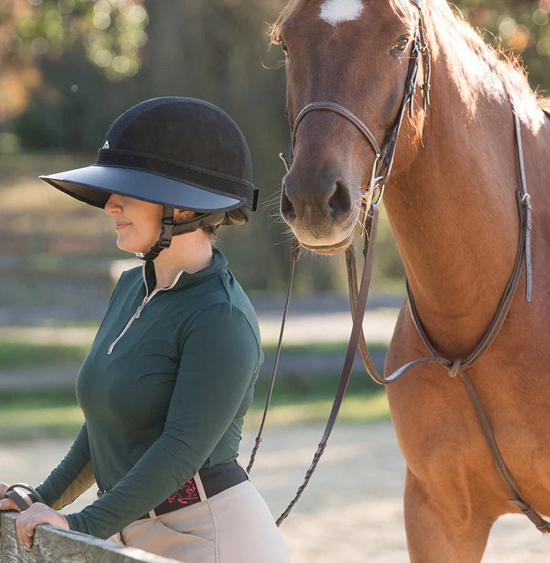 EquiVisor® Sport - 4.5" & 3" Brim - Black - Equivisor - Equiluxe Tack