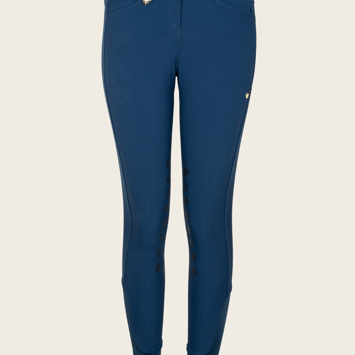 Espoir Coquet Knee Patch Peacock Blue Bamboo Breeches - Espoir Equestrian - Equiluxe Tack