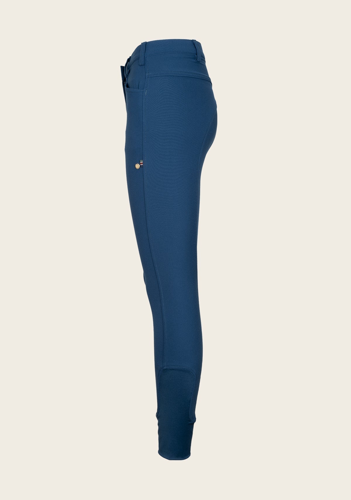 Espoir Coquet Knee Patch Peacock Blue Bamboo Breeches - Espoir Equestrian - Equiluxe Tack