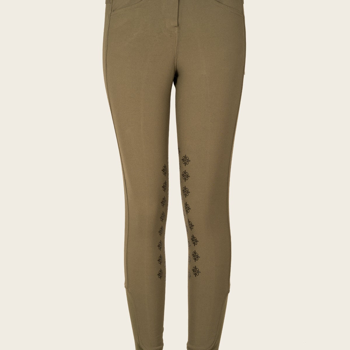 Espoir Coquet Olive kneepatch Coolmax Breeches - Espoir Equestrian - Equiluxe Tack