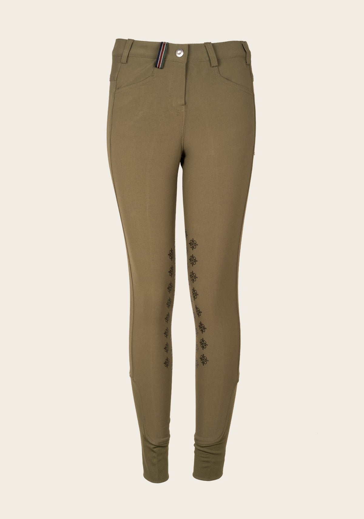 Espoir Coquet Olive kneepatch Coolmax Breeches - Espoir Equestrian - Equiluxe Tack