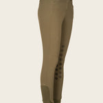 Espoir Coquet Olive kneepatch Coolmax Breeches - Espoir Equestrian - Equiluxe Tack